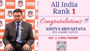 AIR 1 UPSC TOPPER ADITYA SRIVASTAVA CONGRULATED BY CHAIRMAN OF PRAGNYA IAS ACADEMY