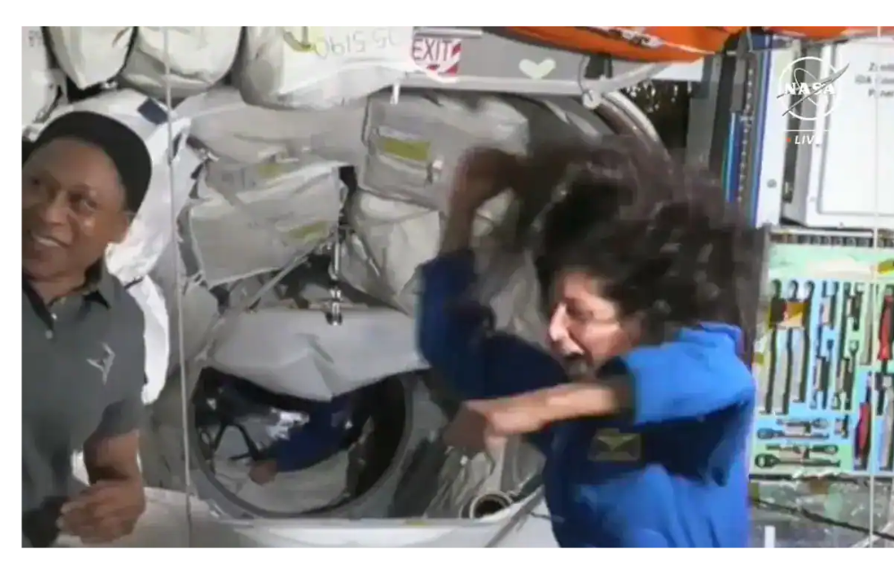 Indian-Origin Astronaut Sunita Williams Celebrates Third Arrival at Space Station with Dance